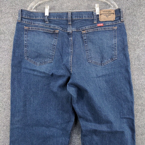 Wrangler Men's Jeans Blue 38x34 Five Star Premium Denim Dark Wash Straight Leg - Picture 5 of 11